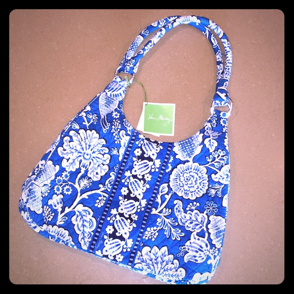 NWT - Vera Bradley Large Hobo in Blue Lagoon